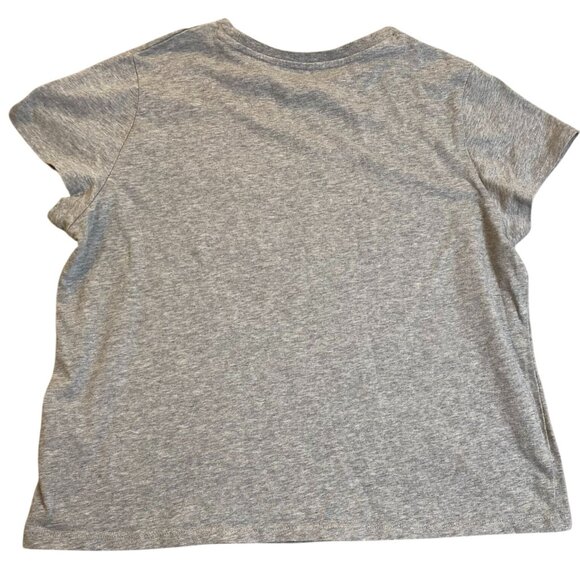 Reebok Women's Pocket Tee Shirt Large Heather Gray Recycled Cotton Blend - Picture 2 of 10